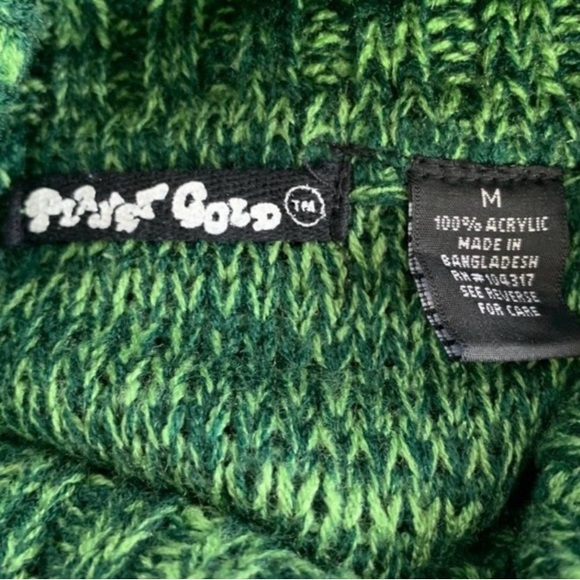 Planet Gold Turtleneck Sweater Sz M - Picture 3 of 6
